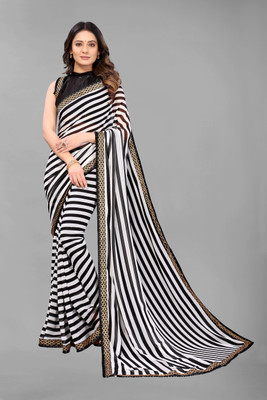 85% OFF on FABMORA Printed, Embellished Bollywood Chiffon Saree(White, Black) 85% OFF on FABMORA Printed, Embellished Bollywood Chiffon Saree(White, Black)