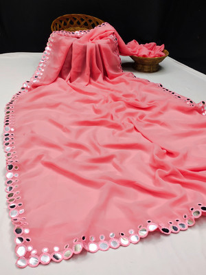 DHARMEE Georgette Embellished Blouse Material
