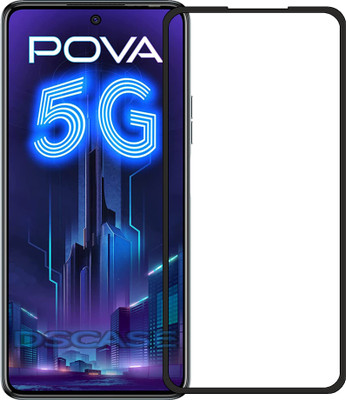 DSCASE Edge To Edge Tempered Glass for Tecno Pova 5G(Pack of 1)