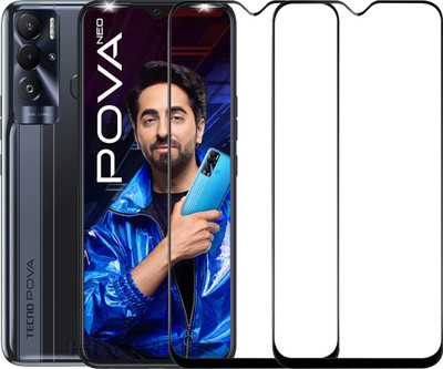 Hyper Edge To Edge Tempered Glass for Tecno Pova Neo(Pack of 2)