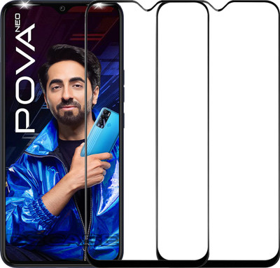 DSCASE Edge To Edge Tempered Glass for Tecno Pova Neo(Pack of 2)