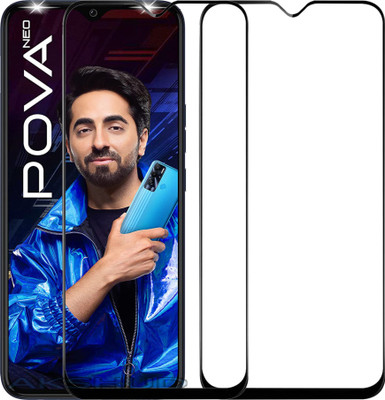 AKSHUD Edge To Edge Tempered Glass for Tecno Pova Neo(Pack of 2)