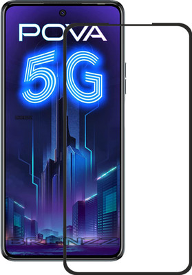 BRENZZ Edge To Edge Tempered Glass for Tecno POVA 5G(Pack of 1)