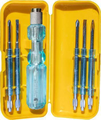 NBS Screwdriver Kit of 5 Bits and 1 Handle (Multipurpose Tool and Usage) Standard Screwdriver Set(Pack of 5)