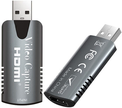 microware Video Capture Card HDMI to USB 2.0 Video Game DVD HD Camera Recording Media Streaming Device(Grey)