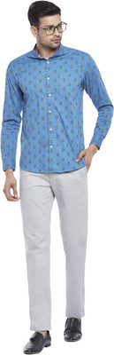 Byford by Pantaloons Men Printed Casual Blue Shirt