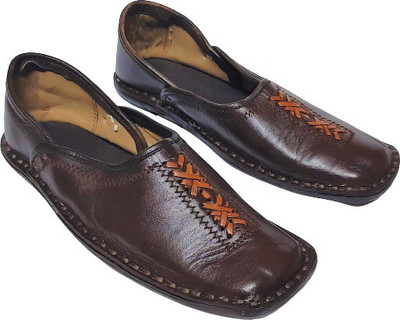 MOJDI Mojari Jutis For Men(Brown , 7)