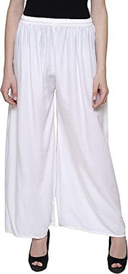 fheo Flared Women White Trousers