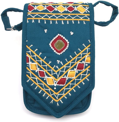 SriAoG Green Hand-held Bag Handmade Eco Friendly Crossbody Small Sling Bags For woman Dark Firozi