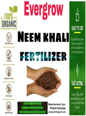 EVERGROW Natural Neem Khali organic fertilizer (2 Kg Pack) Fertilizer, Pesticide(2 kg, Powder)