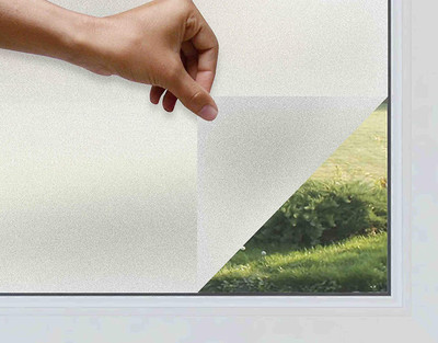 WALLDESIGN 121.92 cm Crystal Window Privacy Glass Film for Glass Cabinet/Sliding Window (18in x 48in) Self Adhesive Sticker(Pack of 1)