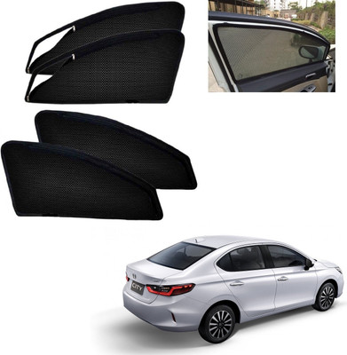 AuTO ADDiCT Side Window Sun Shade For Honda New City(Black)