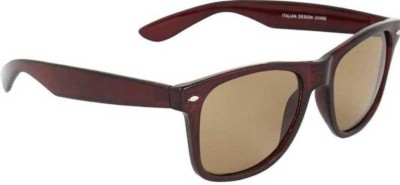 tikna Shield Sunglasses(For Men & Women, Brown)