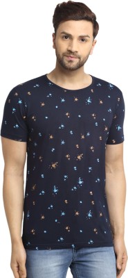 VIMAL JONNEY Printed Men Round Neck Blue T-Shirt