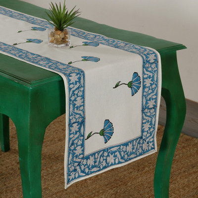 Ravaiyaa - Attitude Is Everything White 153 cm Table Runner(Cotton)