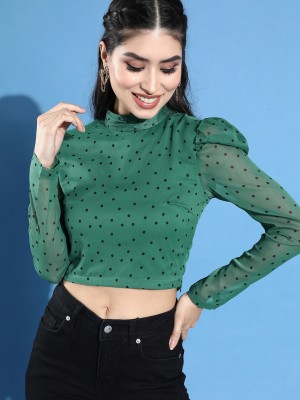 STREET9 Casual Printed Women Green Top