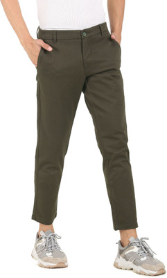 ARROW Regular Fit Men Green Trousers