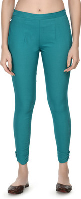 City Fashion Regular Fit Women Light Blue Trousers