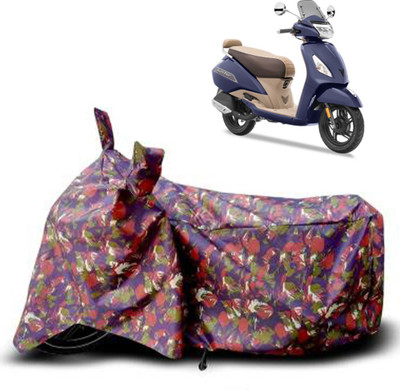 REVOC Two Wheeler Cover for TVS(Jupiter, Red)