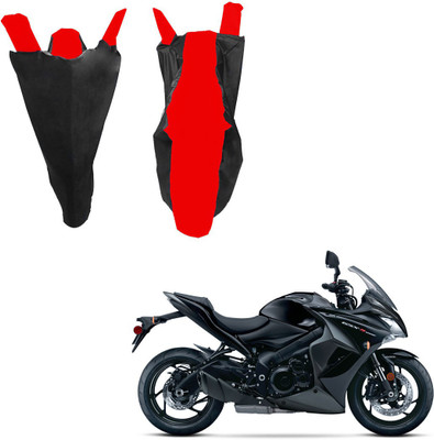 RiderShine Waterproof Two Wheeler Cover for Suzuki(GSX S1000F, Black, Red)