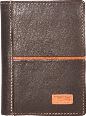 Leatherman Fashion Men Brown Genuine Leather Wallet(9 Card Slots)