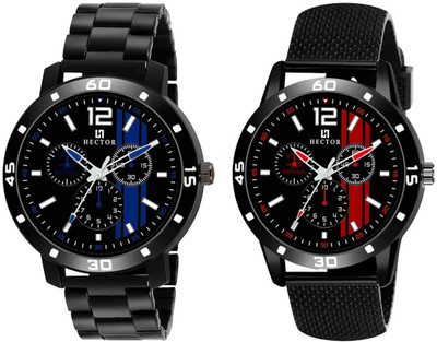 Hector HC06-HC104 New Stylish Attractive Designer Combo Set of 2 Analog Watch  - For Men