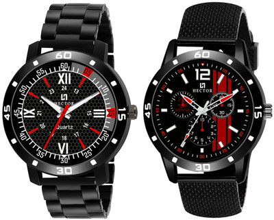 Hector HC06-HC106 New Stylish Attractive Designer Combo Set of 2 Analog Watch  - For Men