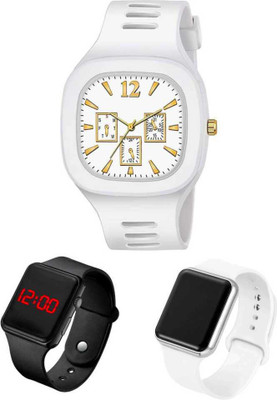 Actn A1C New Model LOOK TRENDING WATCH SET OF 3 Analog-Digital Watch-For Boys&Girls NEW GENERATION WATCH COMBO Analog-Digital Watch  - For Men & Women