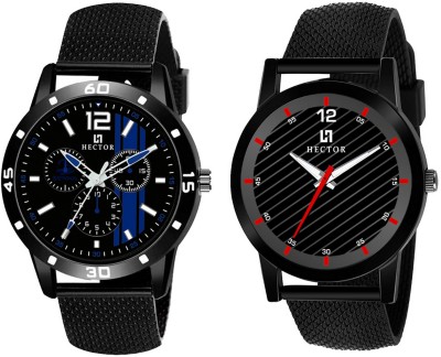 Hector HC07-HC10 New Stylish Attractive Designer Combo Set of 2 Analog Watch  - For Men