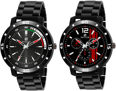Hector HC103-HC105 New Stylish Attractive Designer Combo Set of 2 Analog Watch  - For Men
