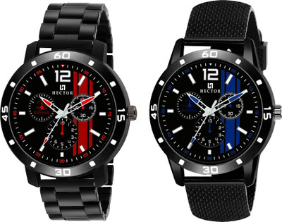 Hector HC07-HC103 New Stylish Attractive Designer Combo Set of 2 Analog Watch  - For Men