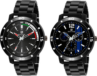 Hector HC104-HC105 New Stylish Attractive Designer Combo Set of 2 Analog Watch  - For Men