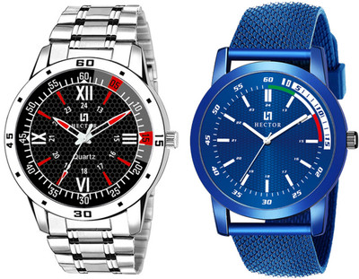Hector HC11-HC102 New Stylish Attractive Designer Combo Set of 2 Analog Watch  - For Men