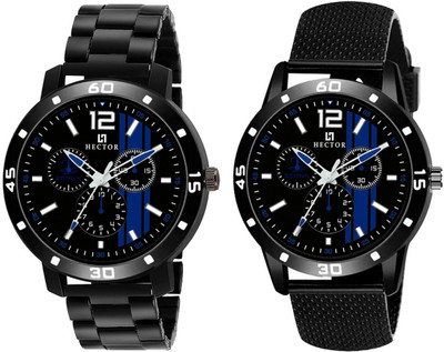 Hector HC07-HC104 New Stylish Attractive Designer Combo Set of 2 Analog Watch  - For Men