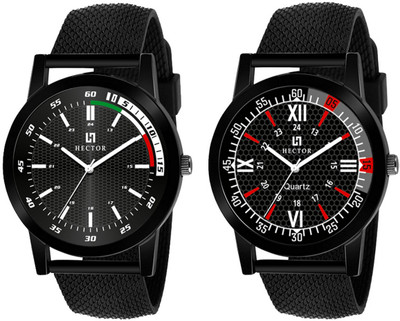 Hector HC08-HC09 New Stylish Attractive Designer Combo Set of 2 Analog Watch  - For Men
