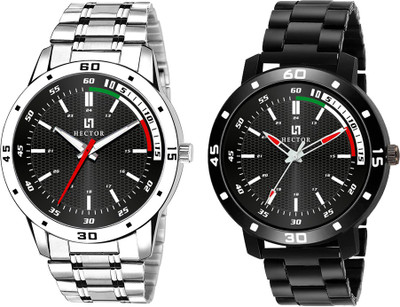 Hector HC101-HC105 New Stylish Attractive Designer Combo Set of 2 Analog Watch  - For Men