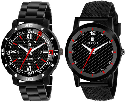 Hector HC10-HC106 New Stylish Attractive Designer Combo Set of 2 Analog Watch  - For Men