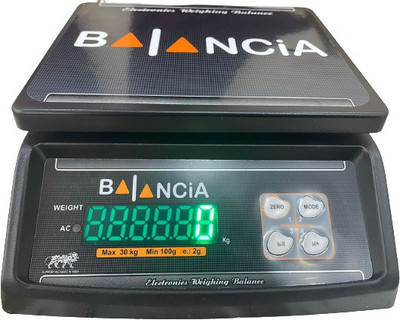 Skeisy RIVOX-TECH-DOUBLE DISPLAY WEIGHT MACHINE CAPACITY 30KG INBUILT BATTERY Weighing Scale(Black)