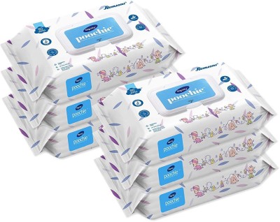 Romsons DIGNITY Poochie Baby Wipes (150 x 200 mm) -Pack of 6, 480 Wipes(6 Wipes)