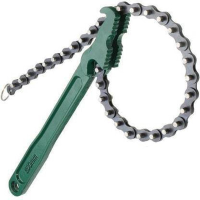 TOOLBUX 12 inch Oil Chain Wrench Oil Fuel Filters Alloy Chain Spanner Single Sided Open End Wrench(Pack of 1)