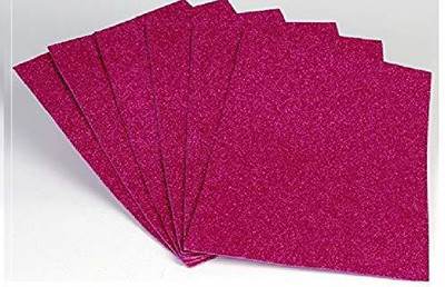 ARTTWALA A4 SIZE NON GUMMING GLITTER FOAM SHEETS FOR CRAFT Felt Sheet(20 cm x 30 cm)
