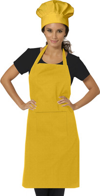 OASIS Cotton Chef's Apron - Free Size(Yellow, Single Piece)