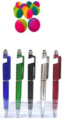 imtion 2 IN 1 ( 3 Pcs jumping ball + 1 Pcs 3 in 1 Stylus Pen with Mobile Stand Holder)