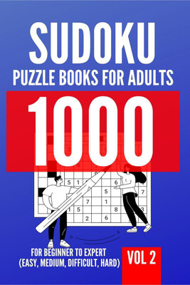 1000 Sudoku Puzzle Books For Adults | For Beginner To Expert (Easy, Medium, Difficult, Hard) | Vol 2(English, Paperback, George Lopez)