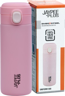 Jaypee Plus Uniform Pink Vacuum Double Wall Insulated Stainless Steel Bottle 500 ml Flask(Pack of 1, Pink, Steel)