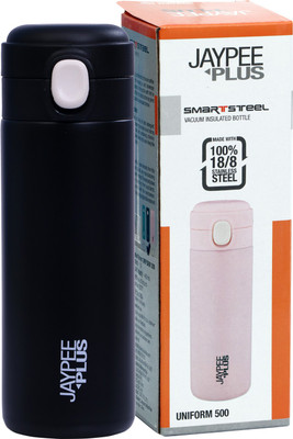 Jaypee Plus 500 ml Steel Flask(Pack of 1, Black)