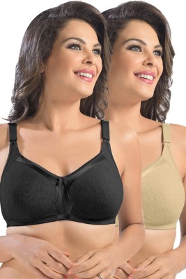 Sonari Zoya Women Everyday Non Padded Bra(Black, Beige)