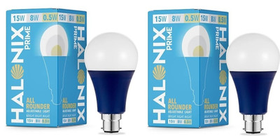 HALONIX 15 W, 8 W, 0.5 W Color Changing Round B22 LED Bulb(Multicolor, Pack of 2)