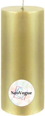 NEOVOGUE 6 X 2 Inch Scented Pillar Candles For Party and Festival-Gold-Pliad & Pine Candle(Gold, Pack of 1)