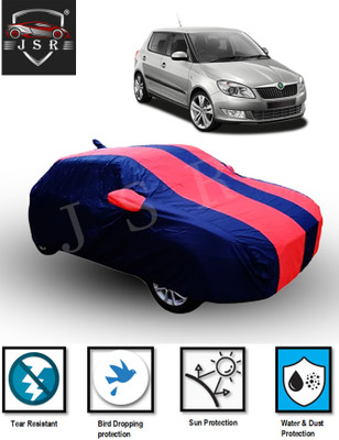 J S R Car Cover For Skoda Fabia (With Mirror Pockets)(Red, Blue)